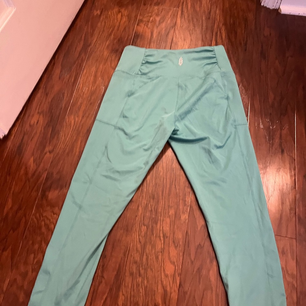 FP MOVEMENT TEAL 7/8 RUCHED LEGGINGS